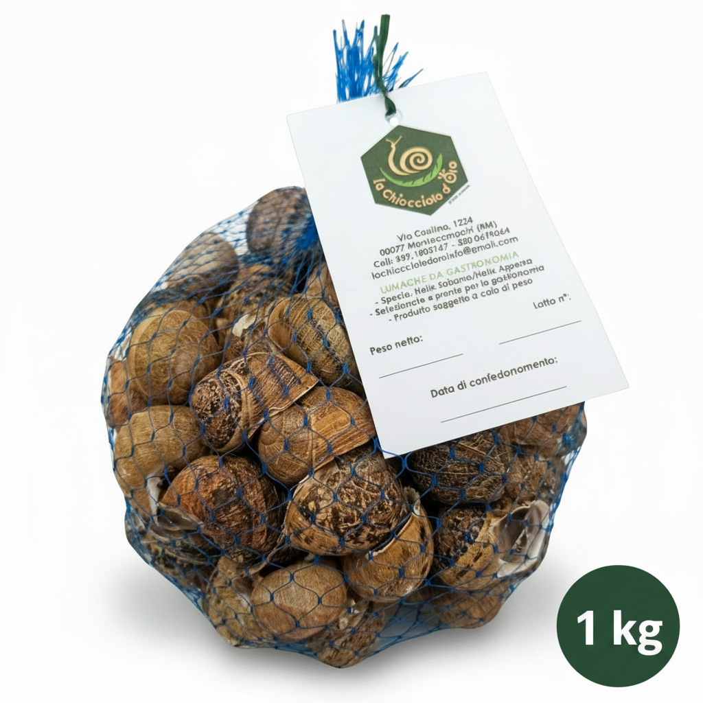 Lumache Helix Aspersa Muller 1kg - Allevamento italiano Castelli Romani
